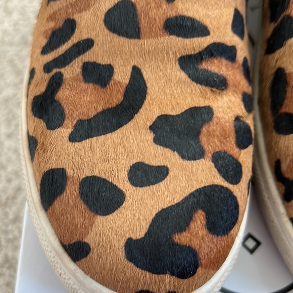 Steve Madden “Eccentric” Leopard Calf Hair Slip On Sneaker, 8 - Picture 4 of 13
